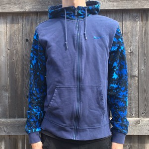 nike long sleeve french terry camouflage hoodie