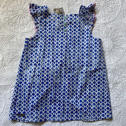 New MATILDA JANE Smocked WANDERING WATERS Top MEDIUM Peasant boho NWT Tassels - Picture 10 of 11