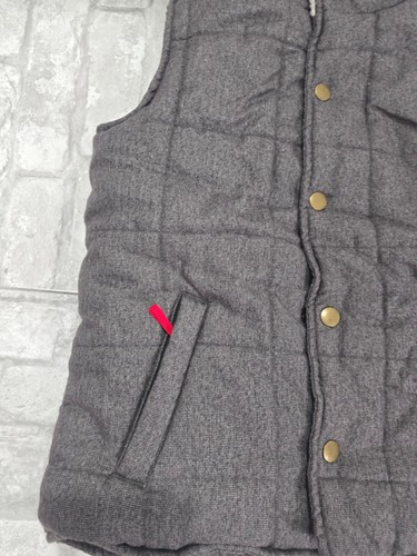 Kids Unisex Hatley Sherpa Lined Vest Gray Button Up Size 6 Crisp Clean - Picture 2 of 10