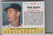 1963 JELLO #54 HANK AGUIRRE DETROIT TIGERS 0227