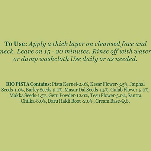 Biotique Pistachio Anti Ageing Nourishing Face Pack For All Skin Types 50gm - Picture 4 of 5