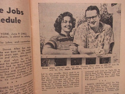 Revista de televisión post-envío de St. Louis 10 de junio de 1956 (Steve Allen/Jayne Meadows) - Imagen 2 de 8