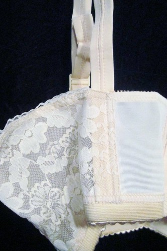 NUEVO DE LOTE ANTIGUO Dama Cameo Couture Sujetador Personalizado ENCAJE DESNUDO 4 GANCHOS Estilo 727 De Colección 34EE - Imagen 7 de 12