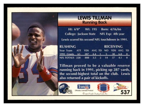 1992 Pacific NFL Football Pick Your Card With Stars &Rookies (501-660) - Picture 75 of 321