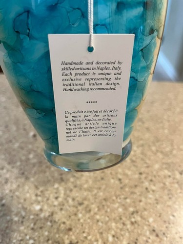 VIDI Glas Neapel Italienische Glasvase Blau - Bild 6 von 6