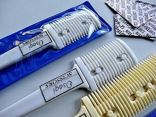 4 x Hairdressing Double Sided Hair Styling Razor Thinning Comb/Shaper+10Blades - Bild 4 von 5