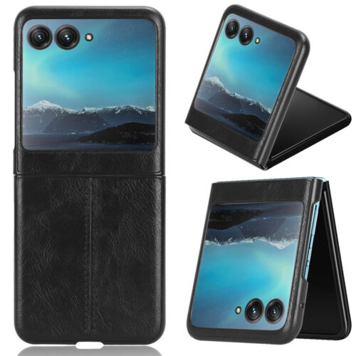 For Motorola Razr 40 Ultra Shockproof Retro Hybrid Flip Leather Soft Case Cover - Picture 4 of 27