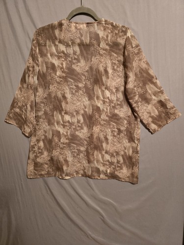 Chicos 1 Damen große offene Wasserfall Strickjacke leicht braun hellbraun - Bild 9 von 11