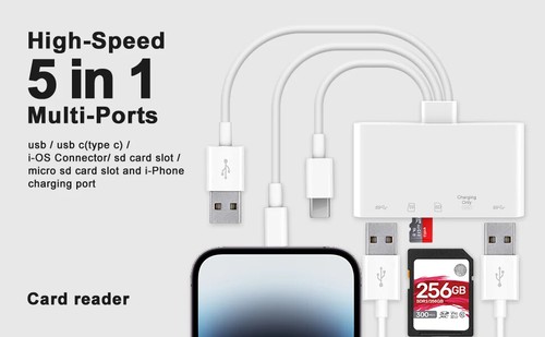 Geben Sie C 8 PIN in SD TF Speicherkartenleser USB OTG Adapter für Apple iPhone - Bild 13 von 25