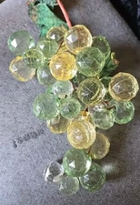 Vintage MCM Lucite Faceted Grape Cluster, Variety Of Colors