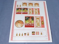 Miniature Dollhouse Wall Store Sign Art Print Sheet Perfume Nude Woman ADs Lady