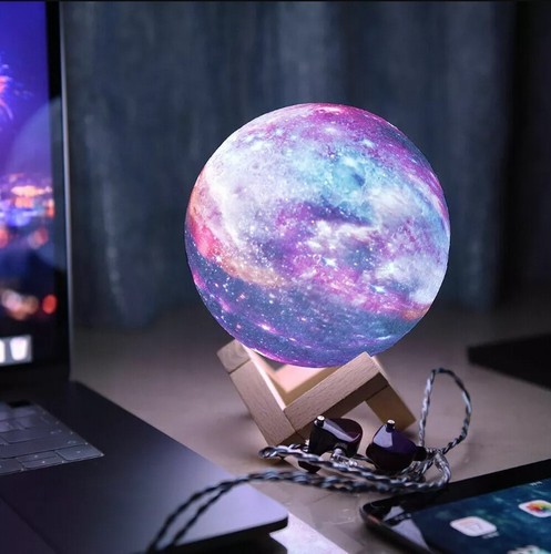 Moon Lamp Kids Night Light Galaxy Lamp 4.7 inch 16 Colors LED 3D Star Moon Light - Picture 5 of 10