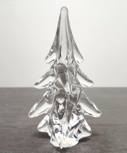 Authentic Art Lead Crystal Glass Christmas Tree Figurine 6.5" tall AS IS - Picture 1 of 9