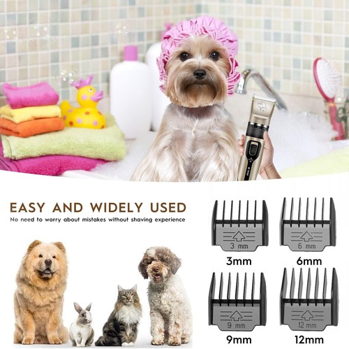 Pet Dog Grooming Clippers Kit Cordless Low Noise Rechargeable Batteries Cats New - Picture 4 of 8