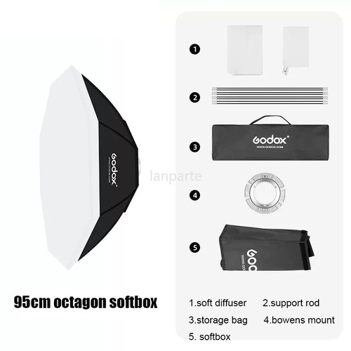 Godox Octagon Softbox Umbrella Softbox Bowens Mount for Speedlite Flash Light - Picture 14 of 19