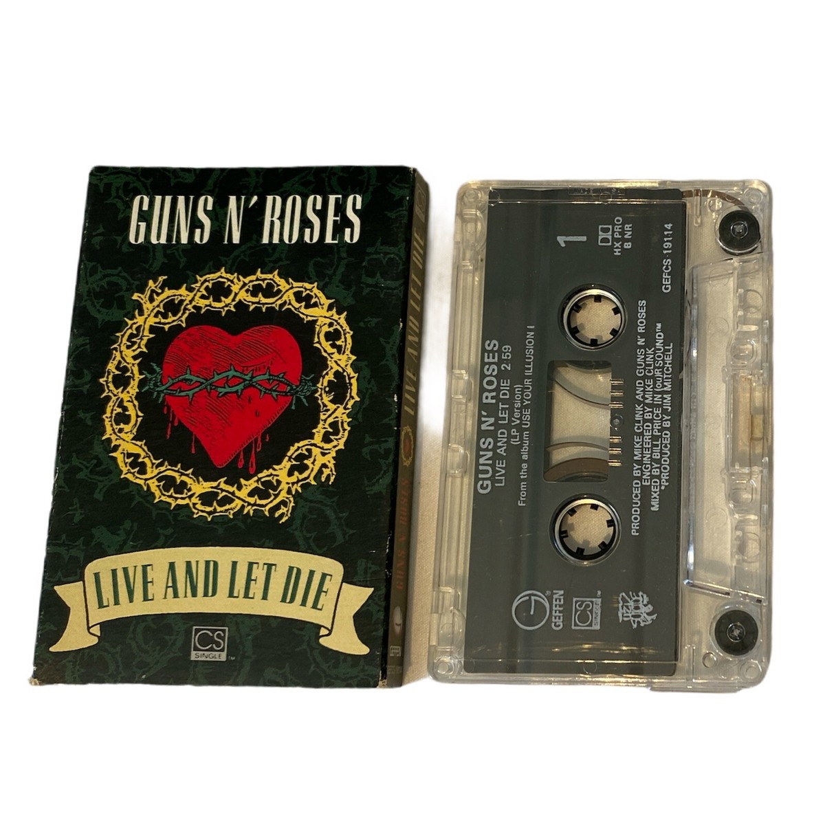 Guns N' Roses Live and Let Die Cassette Single, Live and LP