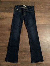 NWOT A F Abercrombie Kids Jeans Girls Size 12 Dark Wash Boot Cut