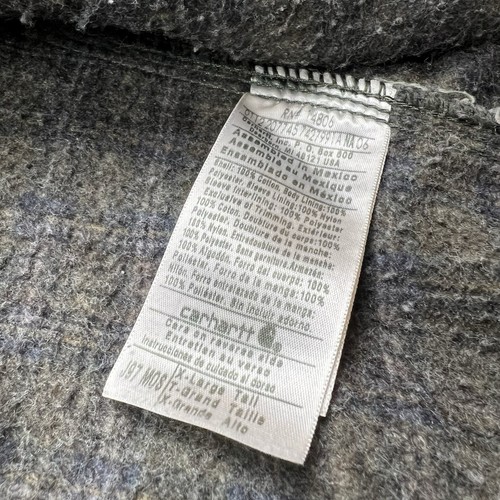 Giacca Detroit anni 90 Carhartt J97 MOS verde muschio foderata in flanella USA XL alta sbiadita - Foto 13 di 21
