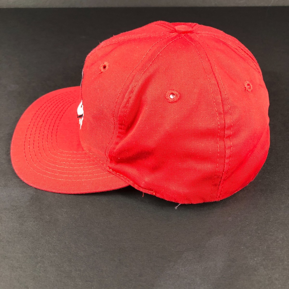 VTG 90s Logo 7 Ohio State Buckeyes Hat Snap Back Red