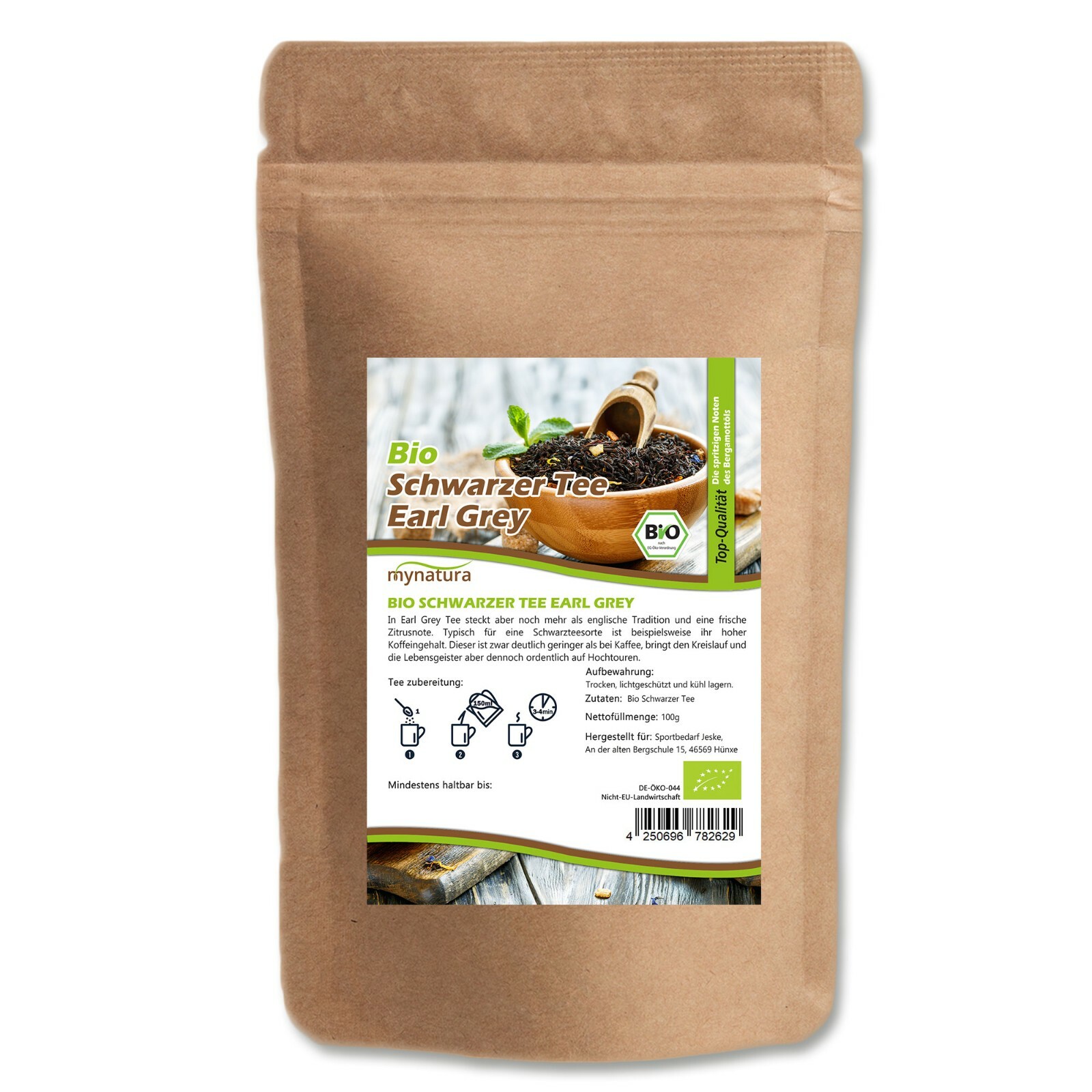 Mynatura Bio Schwarzer Earl Grey Tee 500g I Schwarzer Tee Tea Biotee