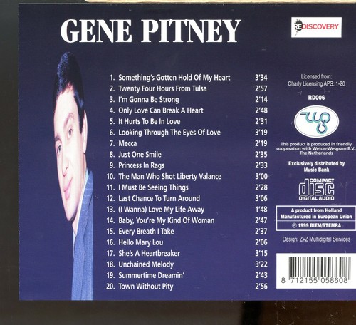 Gene Pitney / Gene Pitney - Rediscovery - MINT - Picture 2 of 3