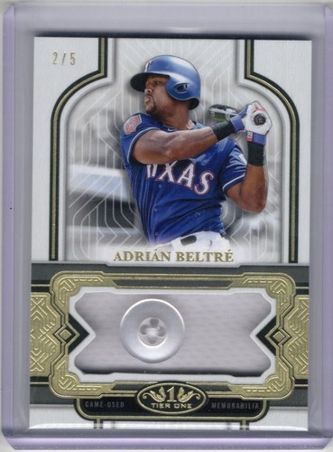 2023 Topps Tier One Certified Uniform Button Relic Adrian Beltre #2/5 - RANGERS