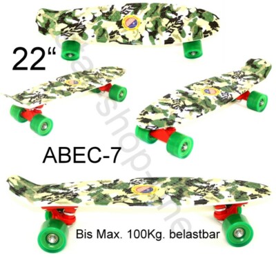 22'' Mini Skateboard Fun Penny Board Pennyboard 57 cm bis 100 kg Carmoflage grün
