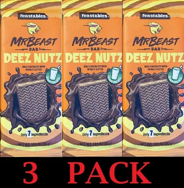  Feastables MrBeast Milk Chocolate Bars Bundle - Deez