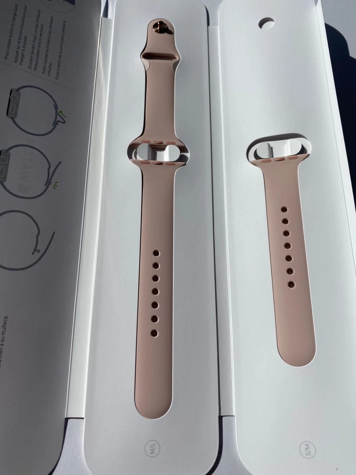 Apple Watch 粉色 Sand 运动型表带 玫瑰金胸针系列 3 38 毫米 SE 40 毫米 7 41 毫米 原始设备制造商 — 第 3/4 张图片