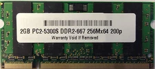 2GB PC2-5300 Laptop Memory RAM DDR2 667 200pin SODIMM Acer Dell Lenovo HP Sony
