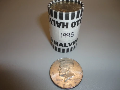 1995 P Kennedy 50 Cent UNC Half Dollar Roll no silver 50c Clad from Box $10 Face