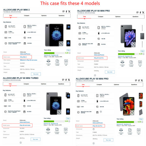Kids Case ALLDOCUBE iPlay60 mini Pro / mini Turbo / iPlay60 mini 2 8.4 in Tablet - Picture 3 of 28