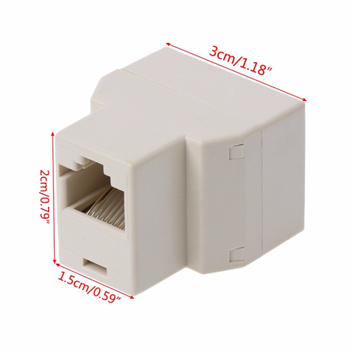 Adaptador de cable Ethernet RJ45 divisor de cable 1 en 2 CAT 5/CAT 6 LAN - Imagen 4 de 4