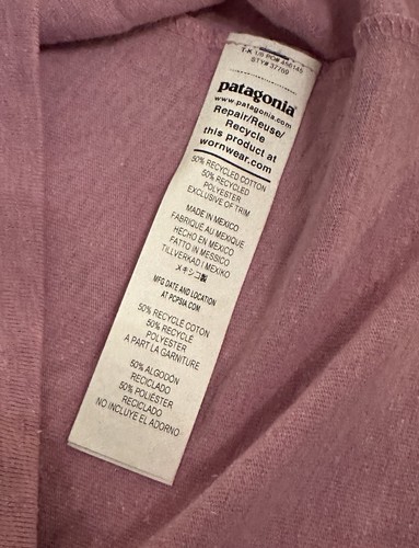 NWT Patagonia Unity Fitz Easy-Cut Responsibili-Tee Milkweed Mauve Woman’s Large - Picture 4 of 12