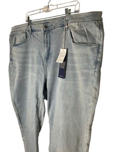 Laurie Felt Daisy Denim Boyfriend Jeans A471814 Light-Wash Blue Plus Sz 24W New - Picture 3 of 8