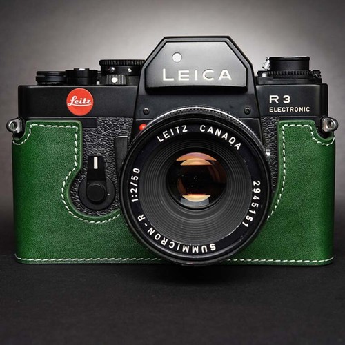 Funda protectora hecha a mano de cuero genuino media cámara para Leica R7 R6 R6.2 R5 R4 R3 - Imagen 11 de 28