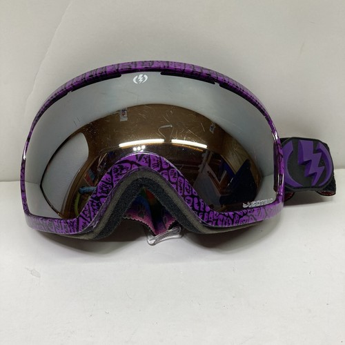 Electric Cheryl Maas Pro Model Goggles Purple Rainbow Paw Print - Picture 1 of 8