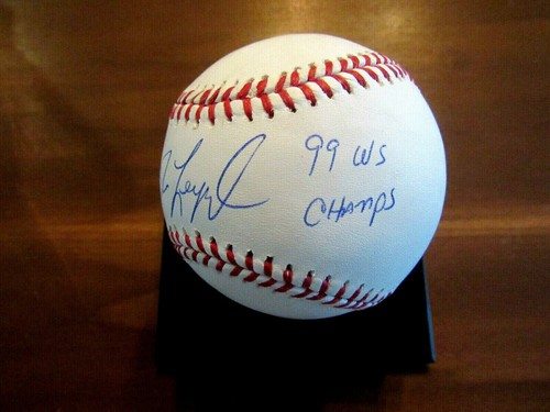 JIM LEYRITZ 1996 & 1990 WS CHAMPS YANKEES SIGNED AUTO OML BASEBALL STEINER GEM - Picture 3 of 4