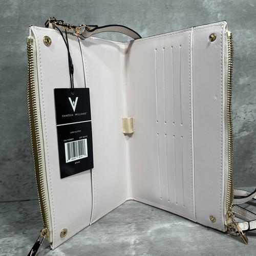 Vanessa Williams Off White Lush Clutch Schultertasche mit Riemen Neu mit Etikett - Bild 4 von 10