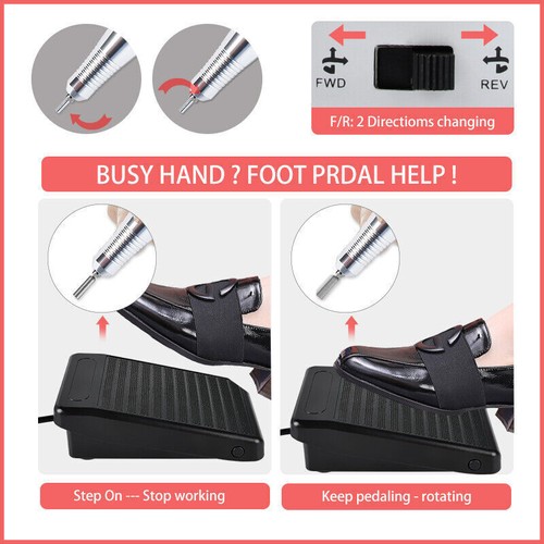Nail Set With 54W/36W UV Nail Lamp Dryer & Nail Drill Machine For Manicure Set - Picture 24 of 33