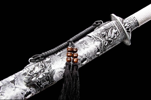 Espada china Wushu Broadsword Kung Fu 65 hoja de acero al manganeso Dao lista para la batalla - Imagen 14 de 17