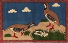 Nomad Animals Pictorial Kashmar Wool Rug 2x3 Excellent Hand-made Foyer Carpet