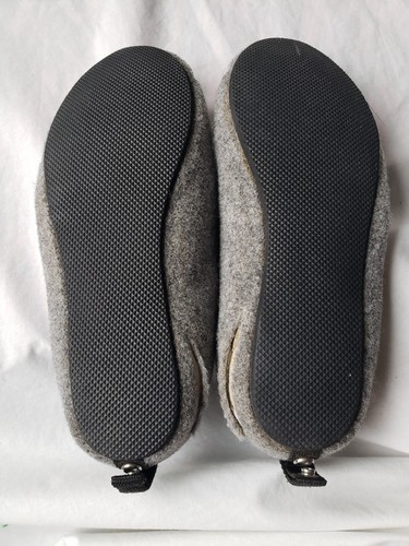 WOMEN MAHABIS CLASSIC CURVE GRAY WOOL YELLOW RUBBER LINED SLIPPER FLAT SHOE 39 8 - Picture 12 of 24