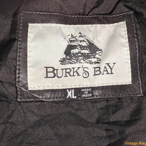 BURK'S BAY Soft LEATHER JACKET Mens Size XL Black insulated zippered GATORADE - Picture 6 of 6