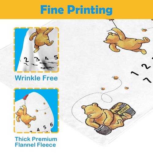 Manta mensual de hito para bebé recién nacido The Pooh Bear Baby Stuff Honey Baby... - Imagen 6 de 7