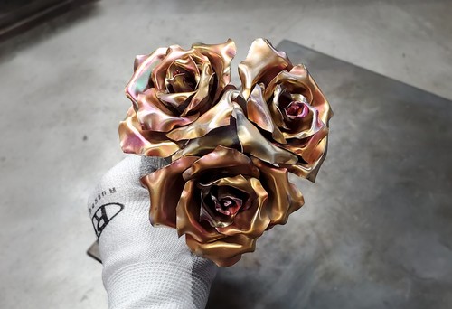 Bridesmaid Copper Rose Bouquet #1943N Bridal Wedding Marriage Engagement Gift - Picture 13 of 16