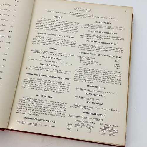 Occurrence of Oil and Gas in Northeast Texas Frank Herald 1951 Hardcover Book - Imagen 17 de 24