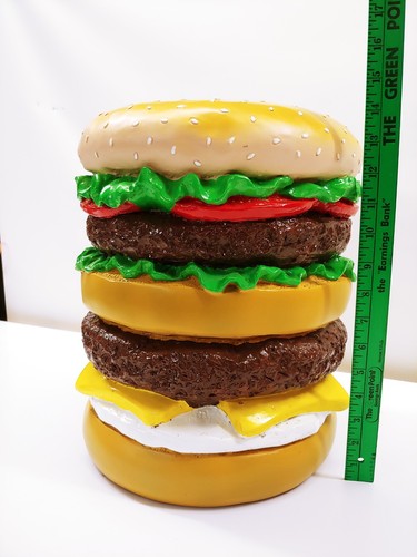 HAMBURGER Stool Chair Giant Food By ROTARY HERO Humburger 14" - Picture 3 of 8