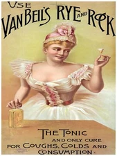Decor Ad Poster. VanBeil's rye and Rock. Fine Nouveau Room Art Design. 1446
