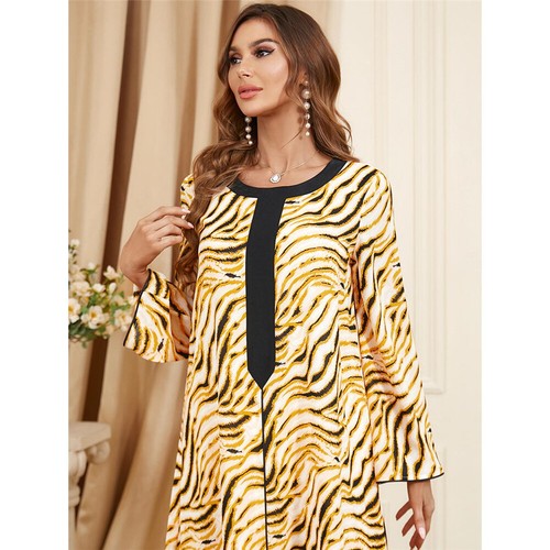 Muslim Floral Kaftan Islamic Women Maxi Dress Ramadan Dubai Caftan Moroccan Gown - Picture 140 of 216